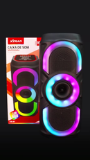 Caixa de som Bluetooth Portátil Com Led RGB Portátil FM USB TWS 30W Para Praia, Festa ou Viagem