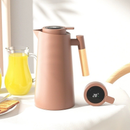 Garrafa Térmica Nórdica 1L com Termômetro Digital – Design Premium em Madeira para Café e Chá!