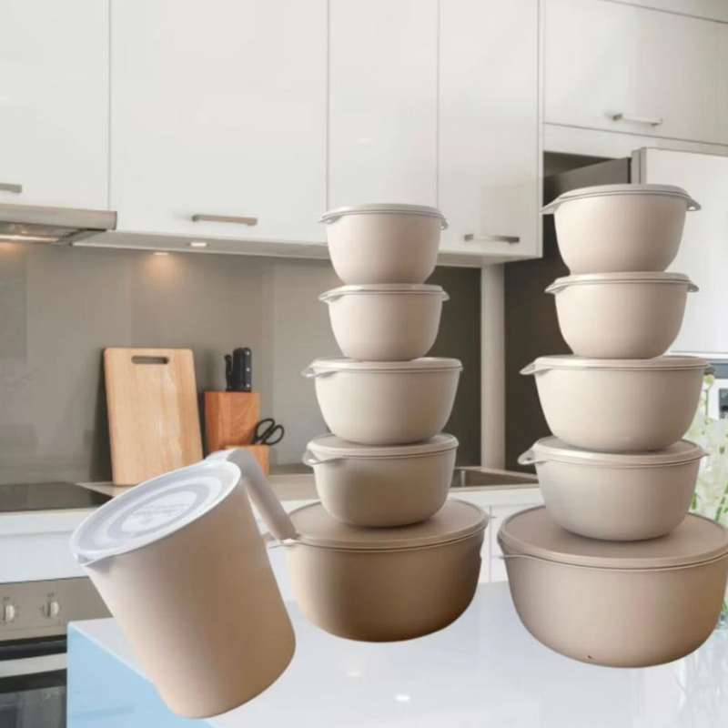 Super Kit de Potes Herméticos + Jarra 1.800ml – 11 Peças para Organizar Tudo!