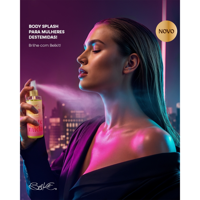 Body Splash Belkit 200ml - Alta fixação, projeção, perfumaria fina | Dia e noite