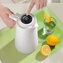 Garrafa Térmica Termometro Digital 1L Café Chá Nórdica Com Cabo Madeira