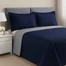 Kit Colcha Cobre Leito Casal 3 Peças Dupla Face Matelado – Toque Macio, Porta-Travesseiros, 100% Poliéster