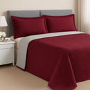 Kit Colcha Cobre Leito Casal 3 Peças Dupla Face Matelado – Toque Macio, Porta-Travesseiros, 100% Poliéster