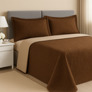 Kit Colcha Cobre Leito Casal 3 Peças Dupla Face Matelado – Toque Macio, Porta-Travesseiros, 100% Poliéster