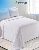 Kit Colcha Cobre Leito Casal 3 Peças Dupla Face Matelado – Toque Macio, Porta-Travesseiros, 100% Poliéster