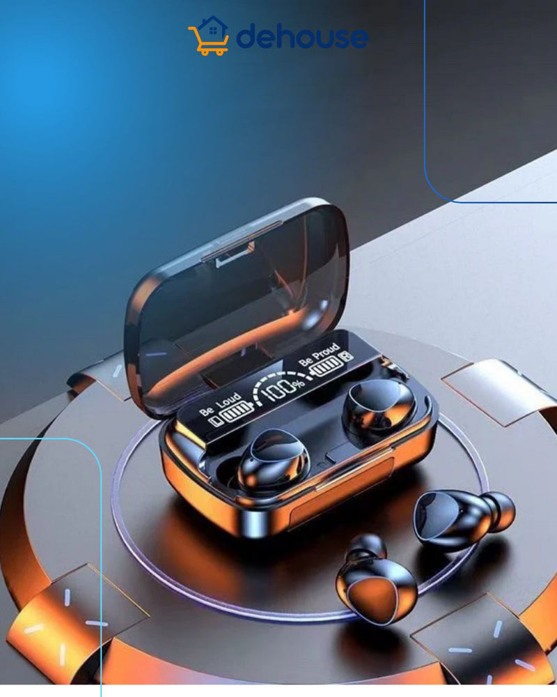 Fone de Ouvido Bluetooth TWS – Display LED, Touch, Redução de Ruído, À Prova d’Água e Sem Fio (Bluetooth 5.1)