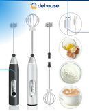 Mixer Elétrico 2 em 1 – Batedor para Bebidas, Leite, Café e Claras de Ovo