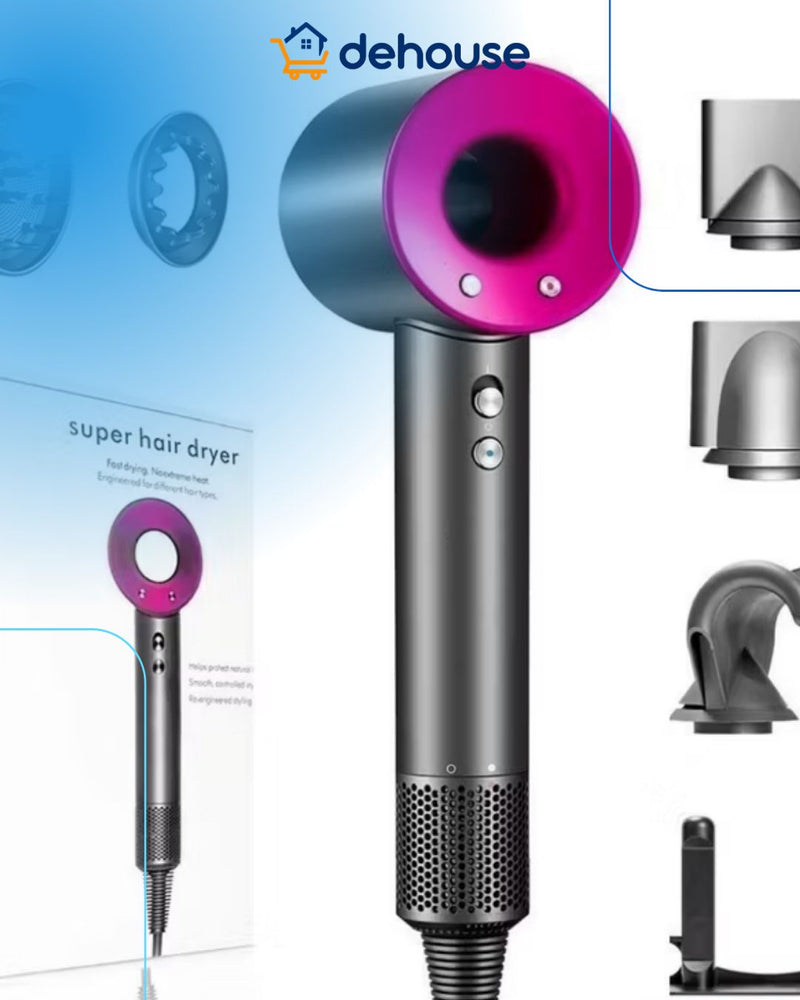 Secador de Cabelo Iônico Profissional – Secagem Rápida com Ar Quente e Frio | 110V ou 220V