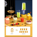 400ML 6 Lâminas Espremedor Elétrico Mini Liquidificador Portátil De Suco De Alimentos Misturador Leite