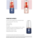 400ML 6 Lâminas Espremedor Elétrico Mini Liquidificador Portátil De Suco De Alimentos Misturador Leite