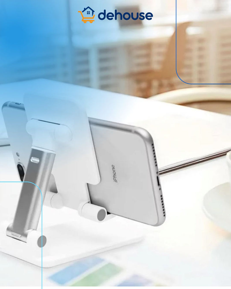 Suporte Dobrável para Celular e Tablet – Portátil, Antiderrapante e Ajustável