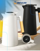 Garrafa Térmica Nórdica 1L com Termômetro Digital – Design Premium em Madeira para Café e Chá!